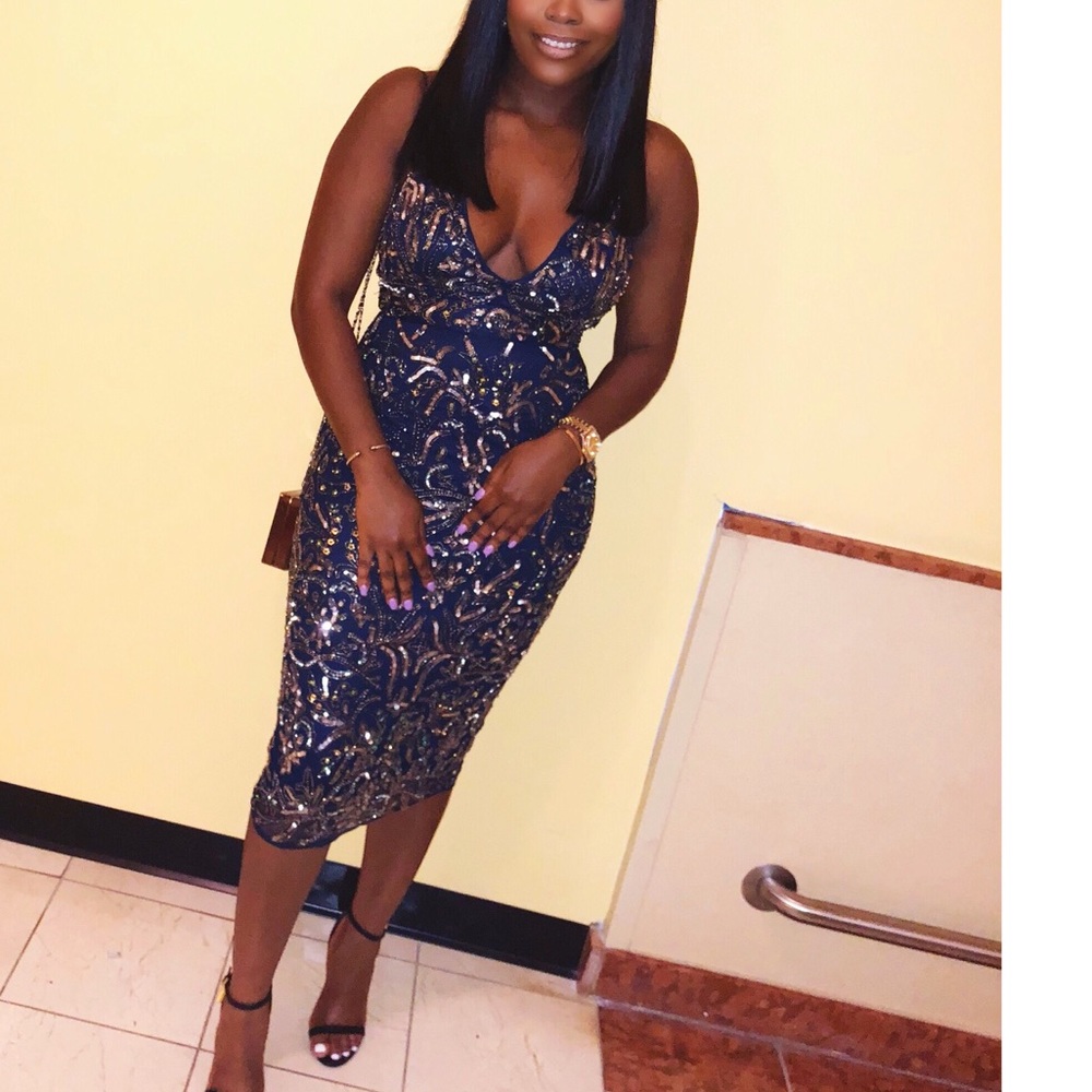 Lace and Beads Candido Sequin Dress